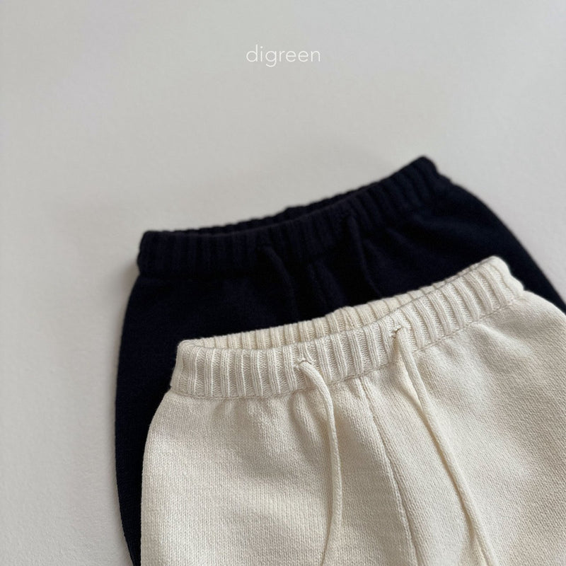 digreen / band knit pants