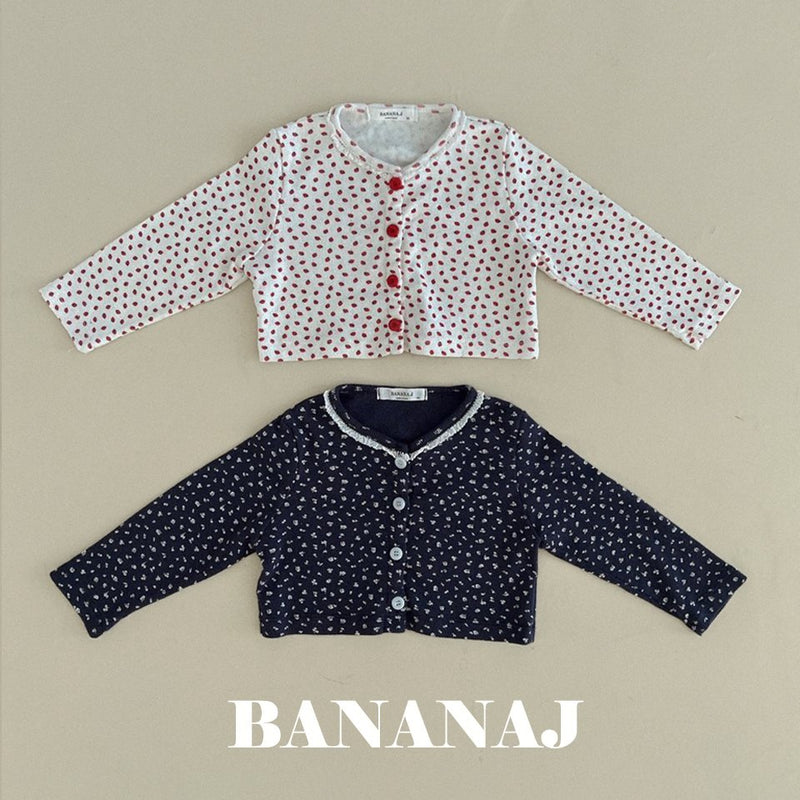 banana.j / strawberry flower cardigan【for kids & jr.】