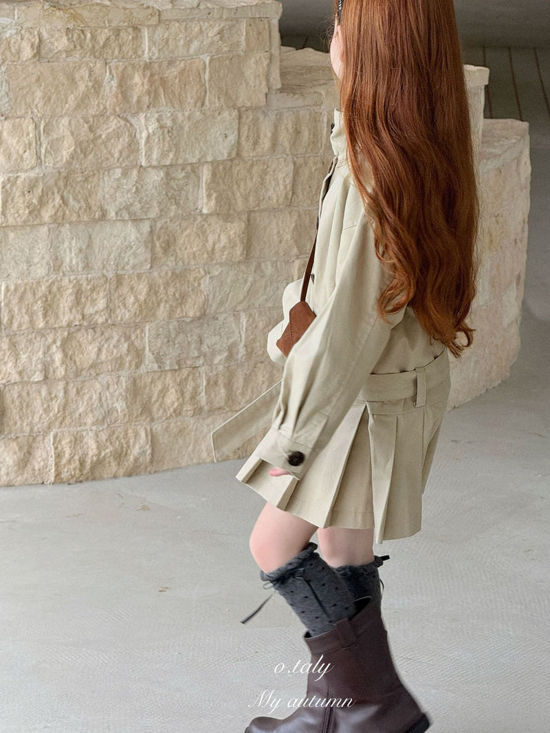 otaly /  pleats trench coat【for kids , jr】(no.5688)