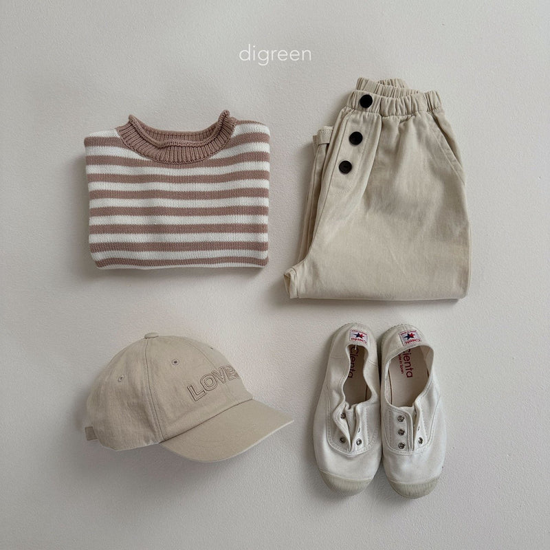 digreen / eyelet pants