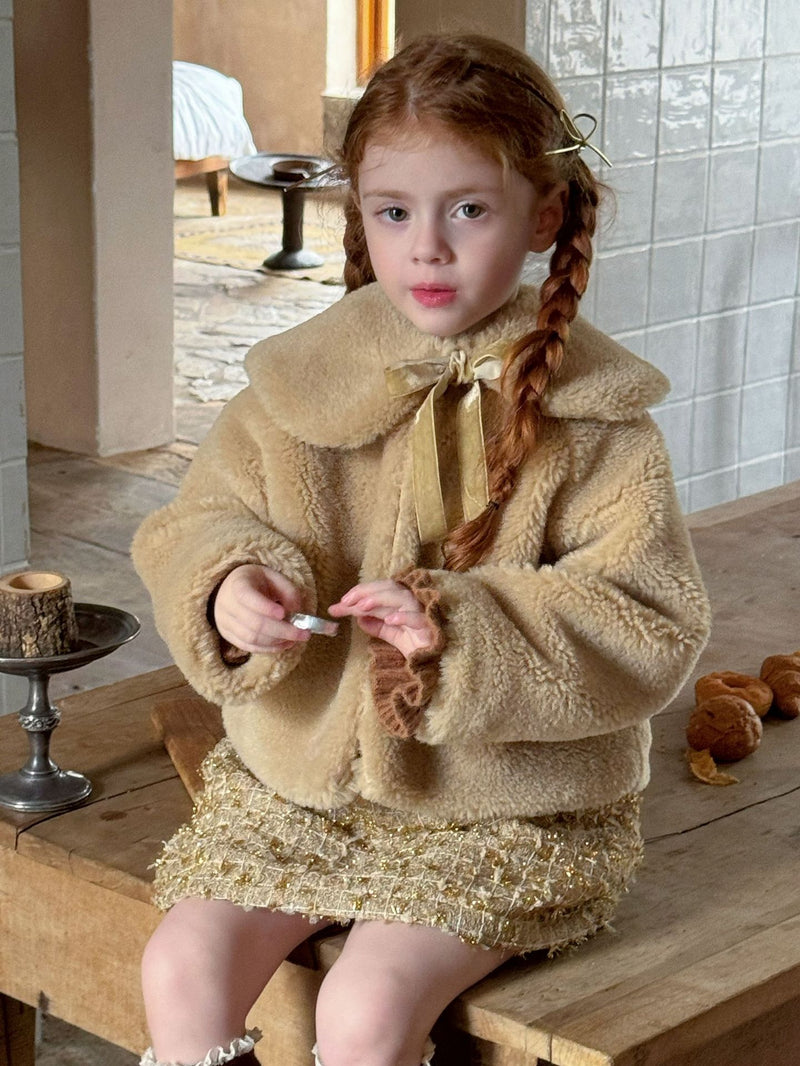 otaly / fur ribbon coat【for kids , jr】1359