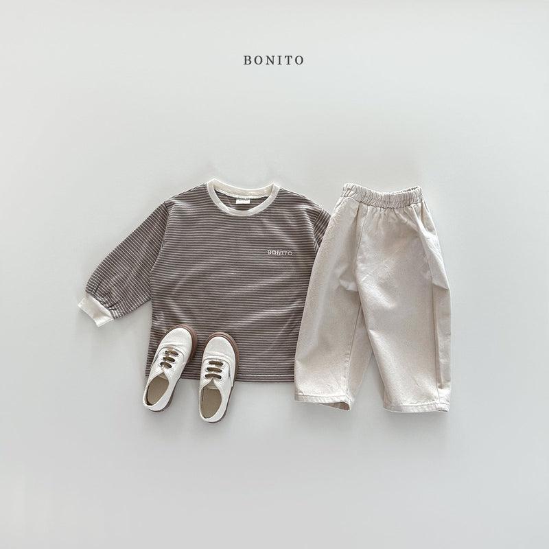 bonito / stripe rib t【for kids&Jr.】