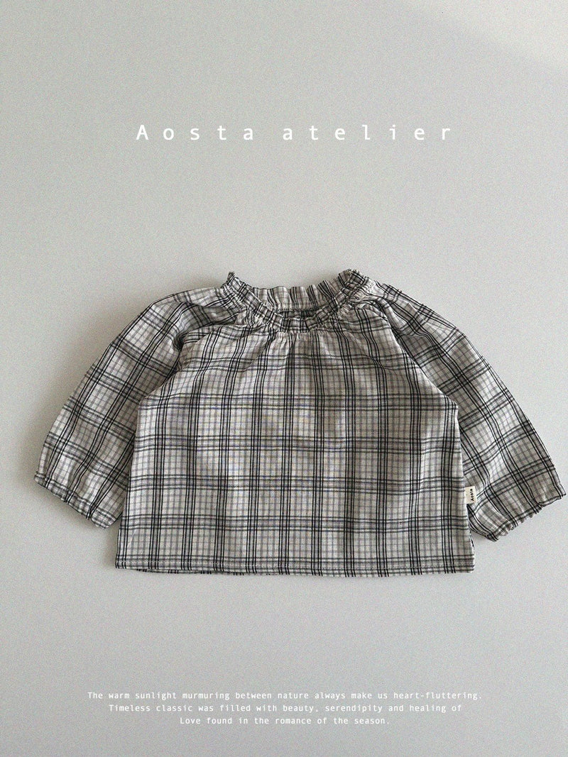 aosta / le check blouse【for baby &kids】