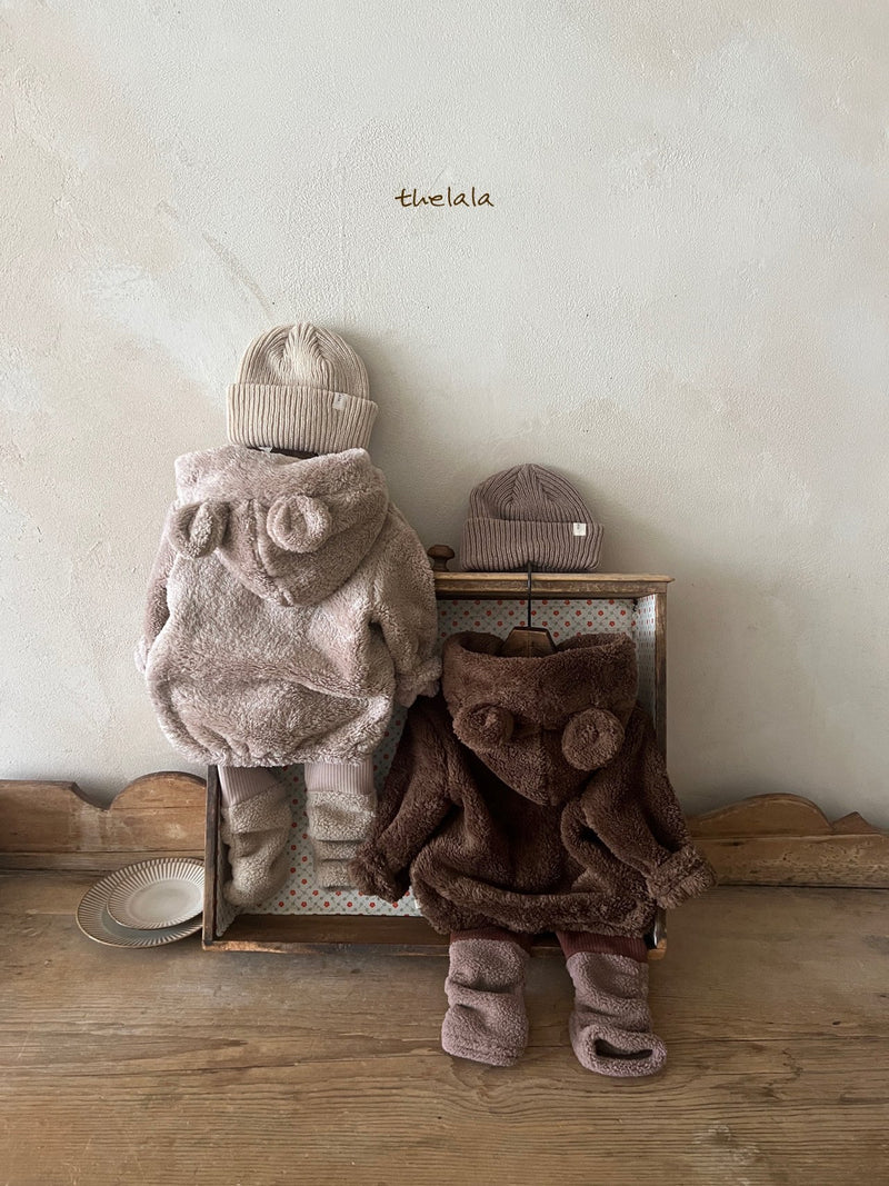 thelala / boa bear zip-up