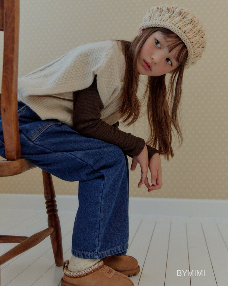 by mimi  / mizzu knit vest【for kids , jr】