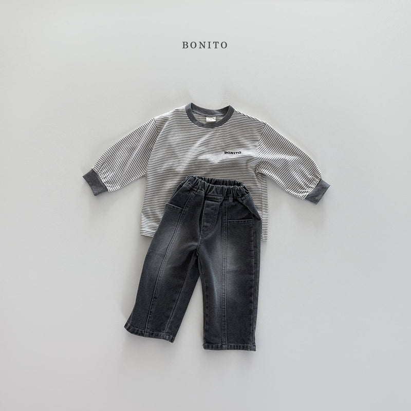 bonito / stripe rib t【for kids&Jr.】