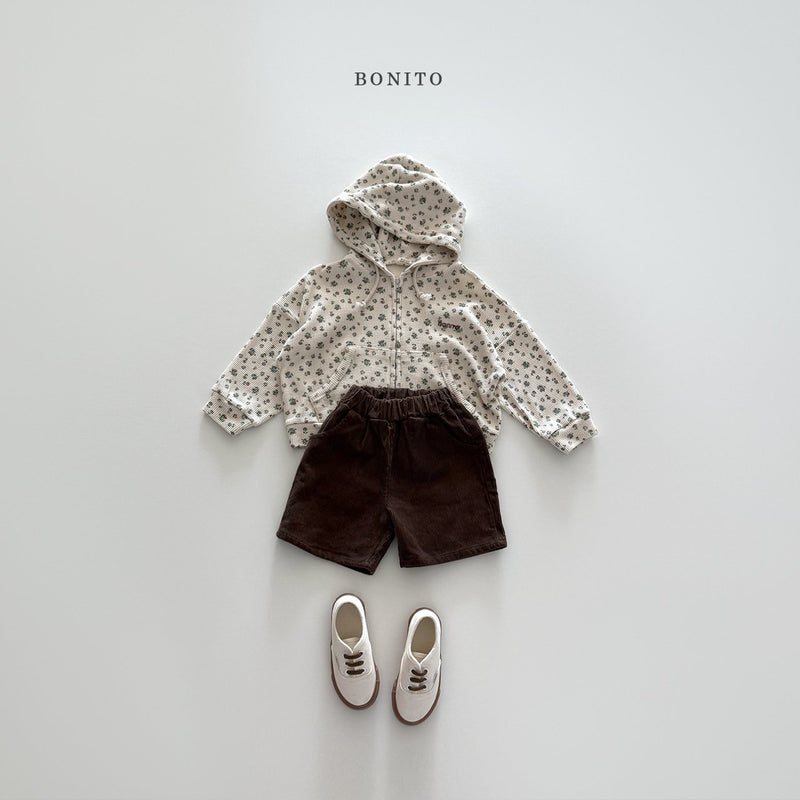 bonito / waffle hood zip up 【for kids&Jr.】