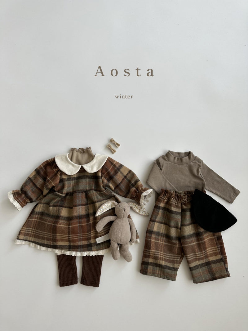 aosta / wool check pants