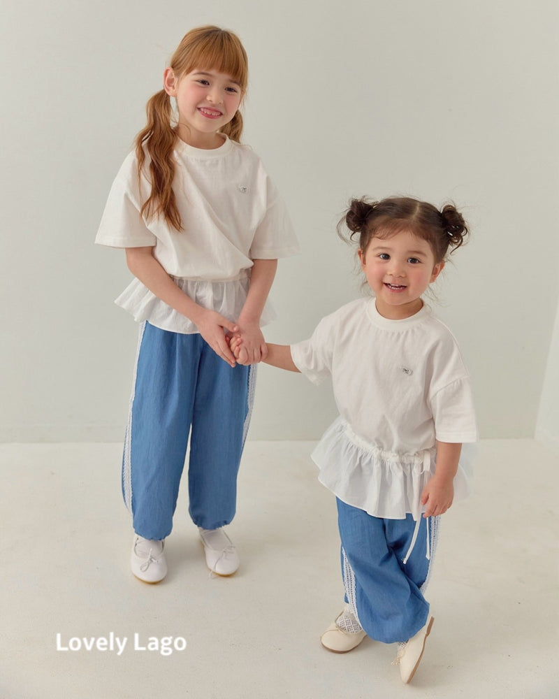 lago / pin tuck string pants【for kids, jr &mom】