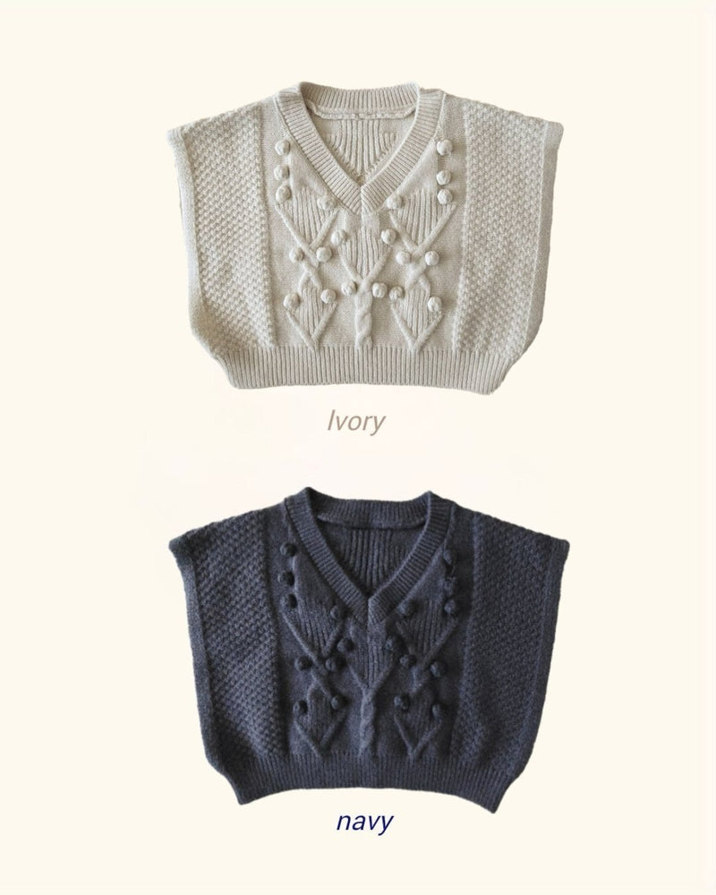 by mimi  / mizzu knit vest【for kids , jr】