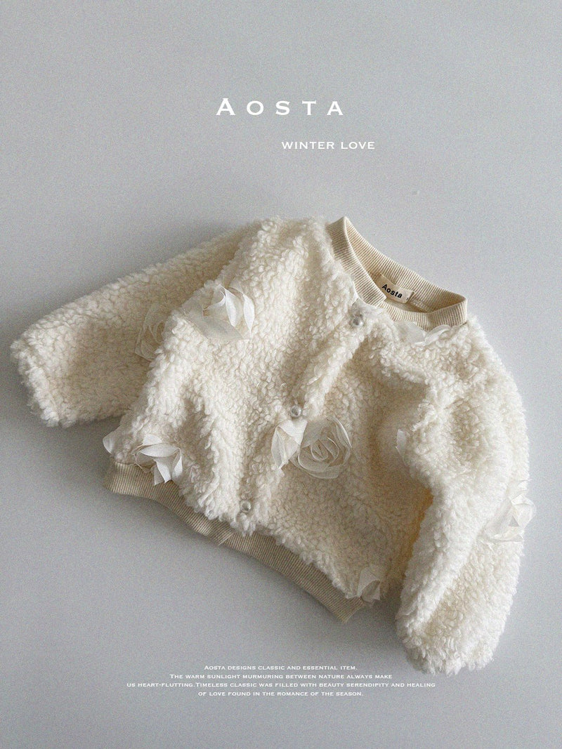 aosta / camellia fur cardigan