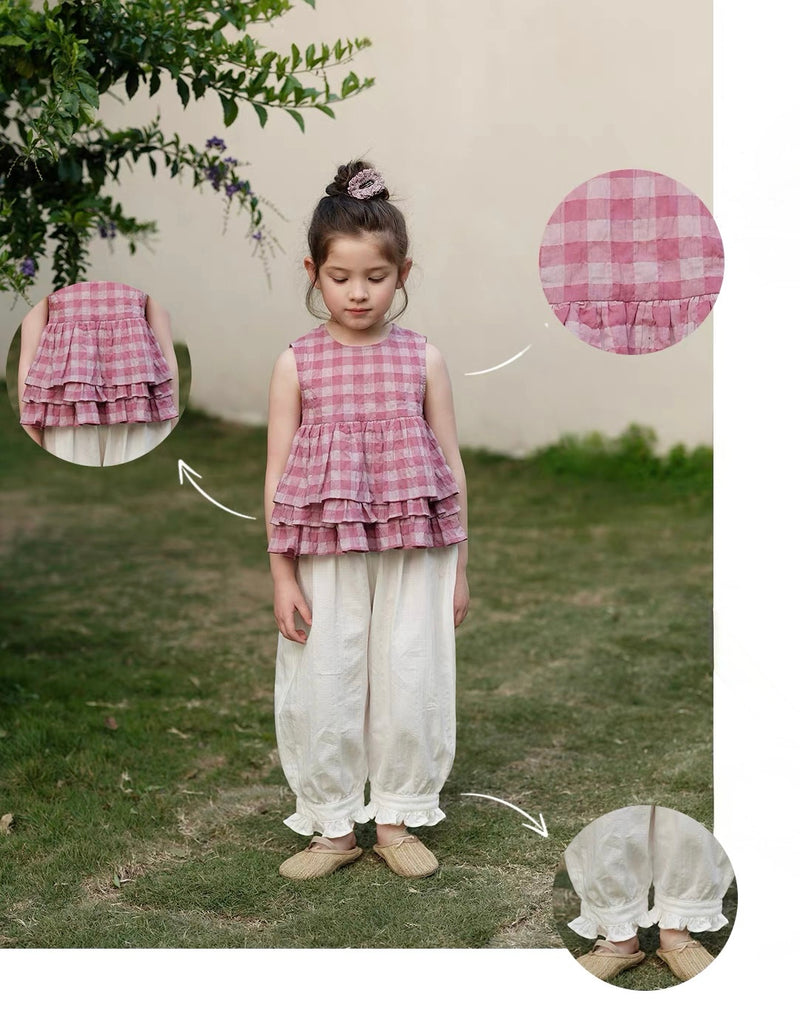 frill wide pants 【for kids&Jr.】