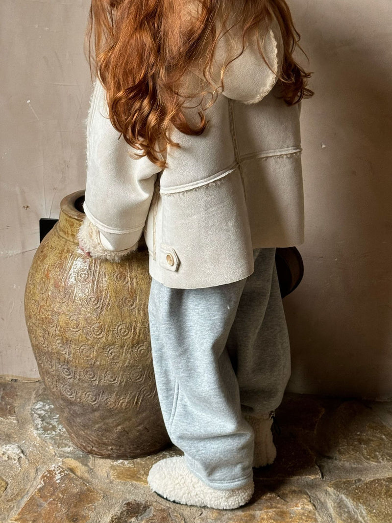 otaly / hood mouton coat【for kids , jr】