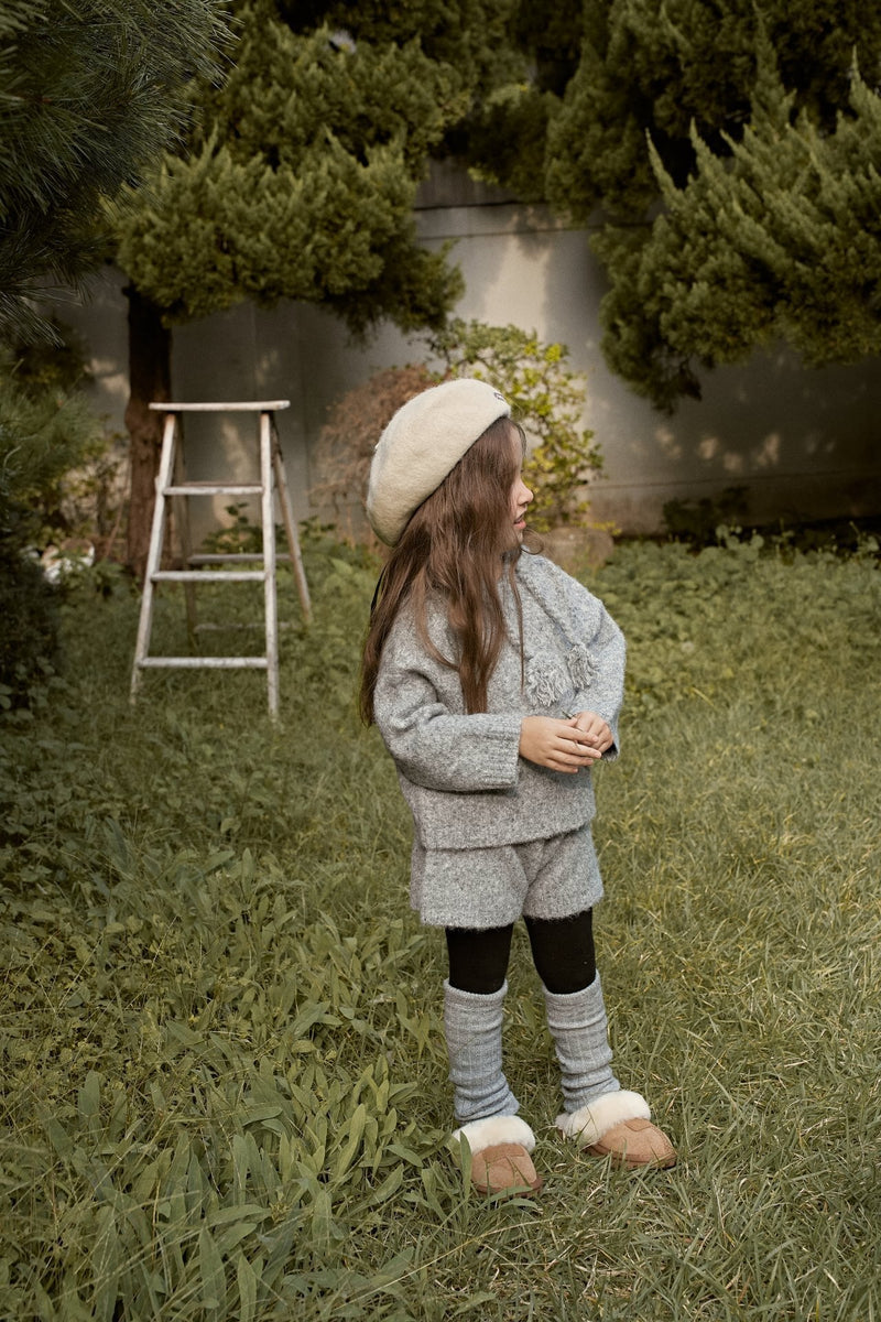 momo ann /  knit hood set【for kids &adult】