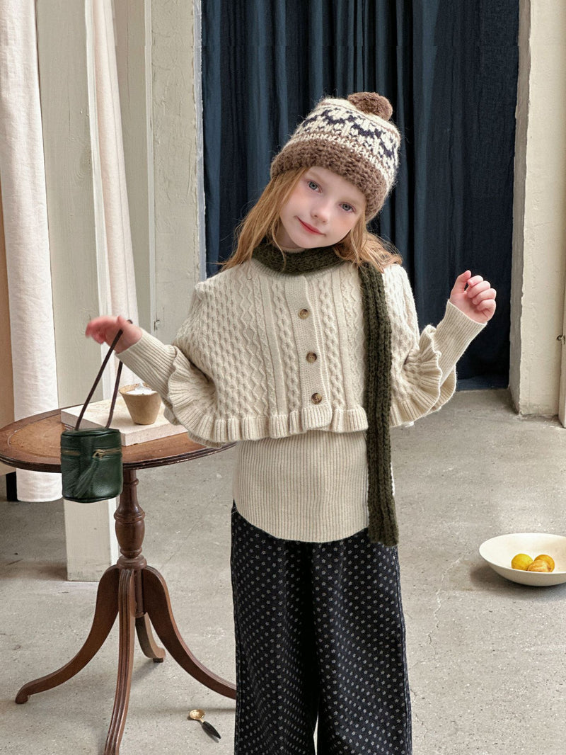 knit mantle coat 【for kids&Jr.】