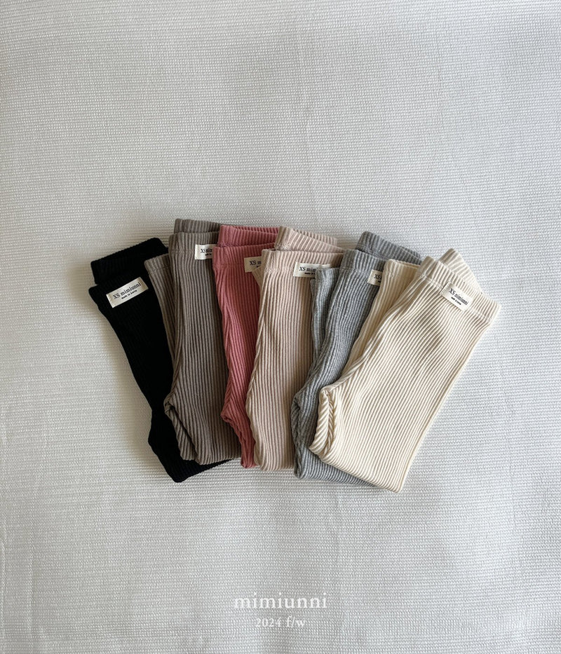 【9/20-9/30期間限定予約販売】 mimiunni / 1+1 everyday cotton leggings【for kids , jr】2024fw