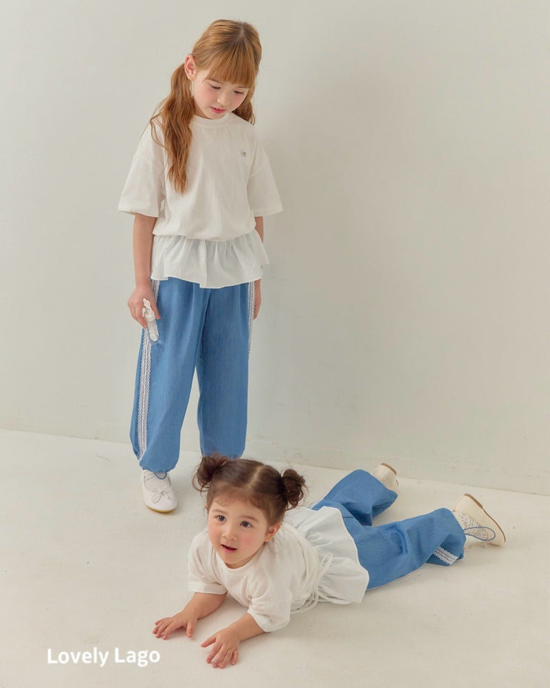lago / frill string long t【for kids, jr &mom】