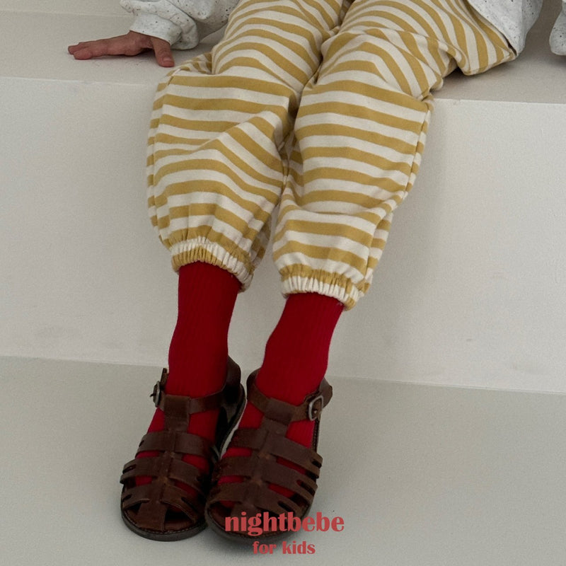 nightbebe / butter stripe jogger pants