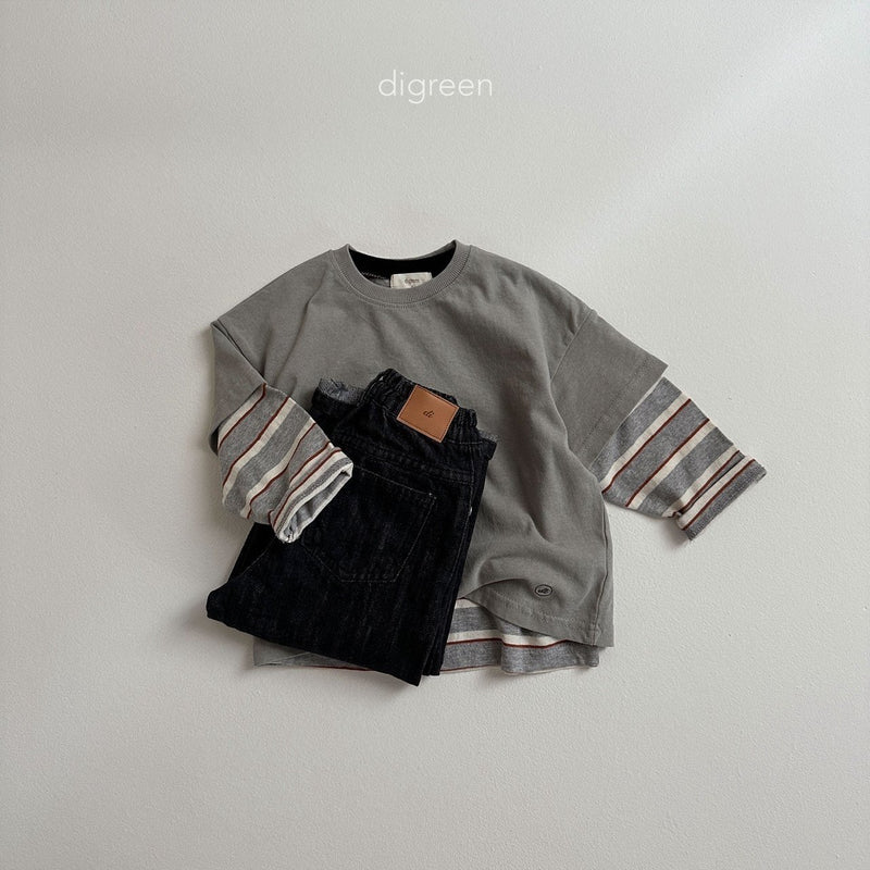 digreen /multi stripe tee