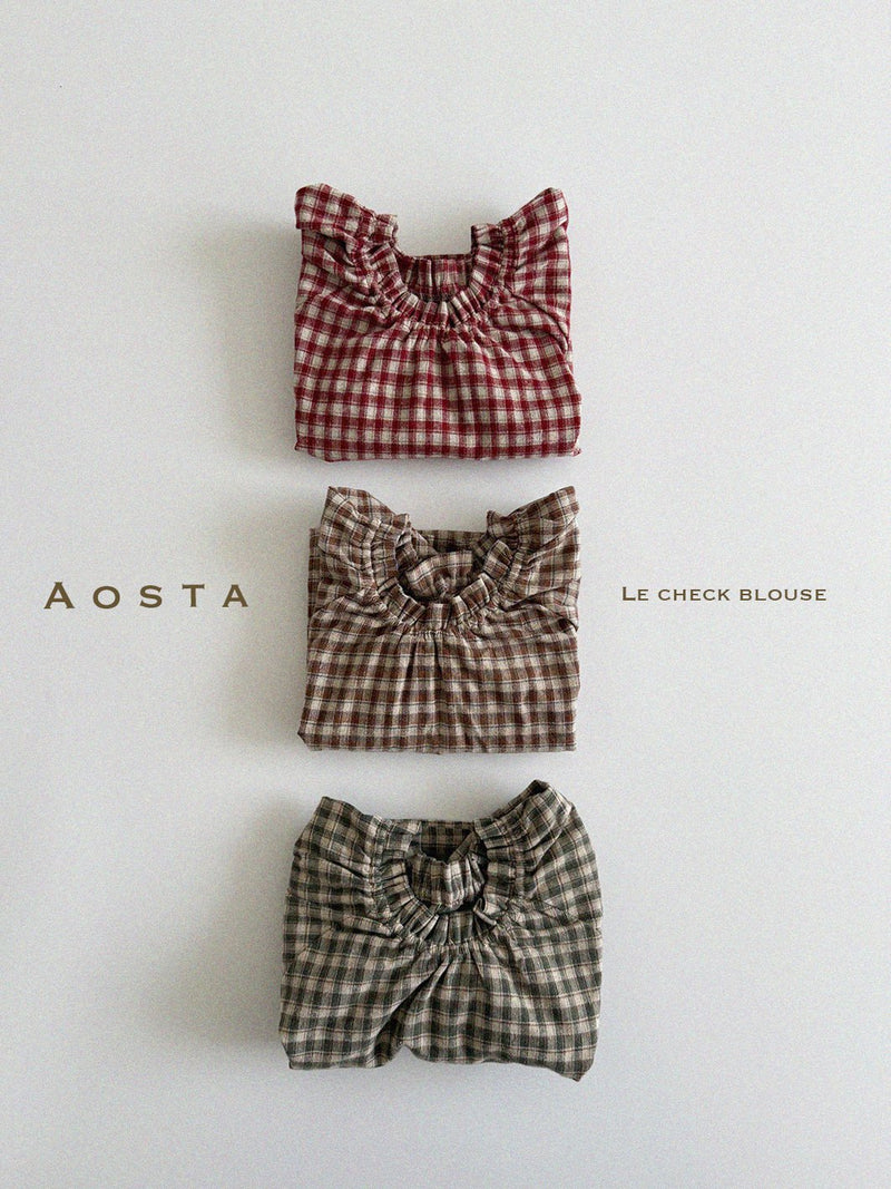 aosta / le check blouse