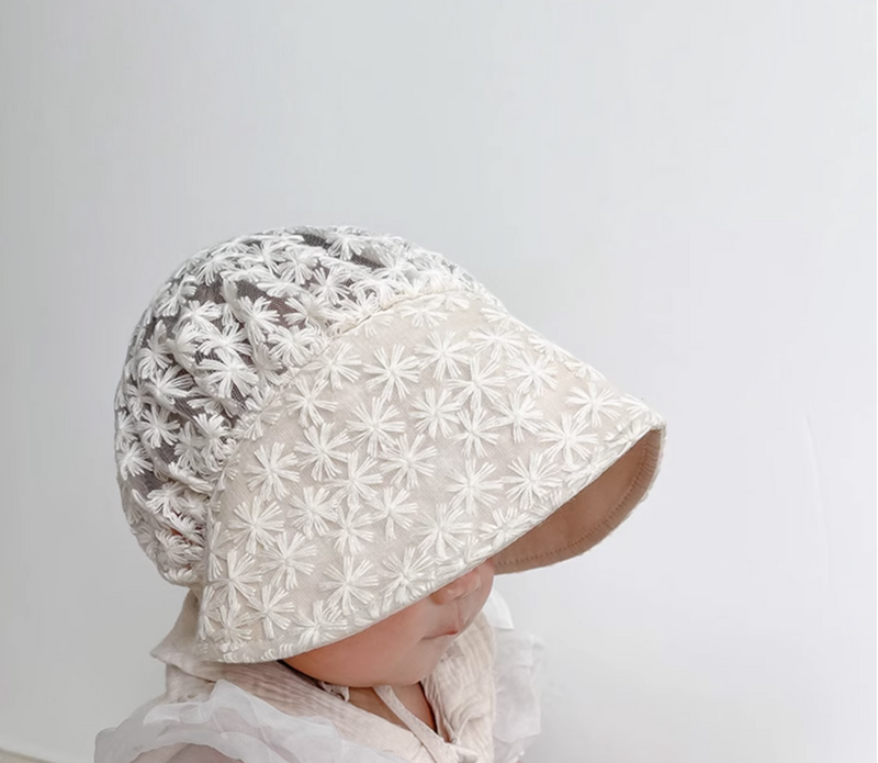 see-through flower bonnet