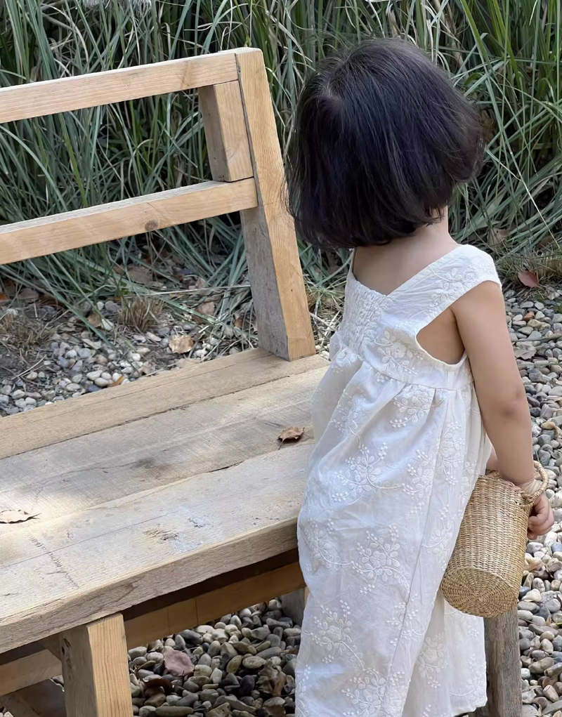 flower embroidery one-piece【for kids & jr.】