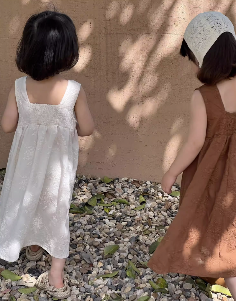 flower embroidery one-piece【for kids & jr.】