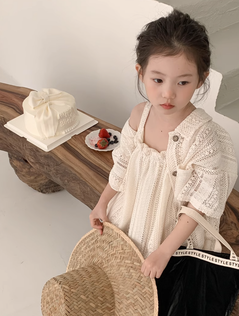 lace shirt ＋ one-piece【for kids , jr. 】