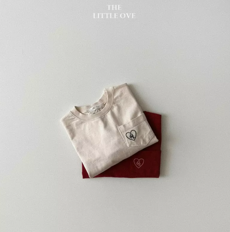 即納 the little love  /  pocket heart t 【for kids , jr】
