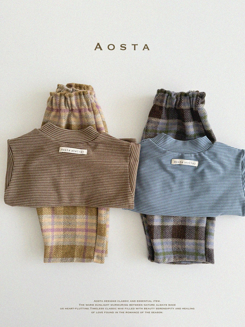 aosta / wool check pants