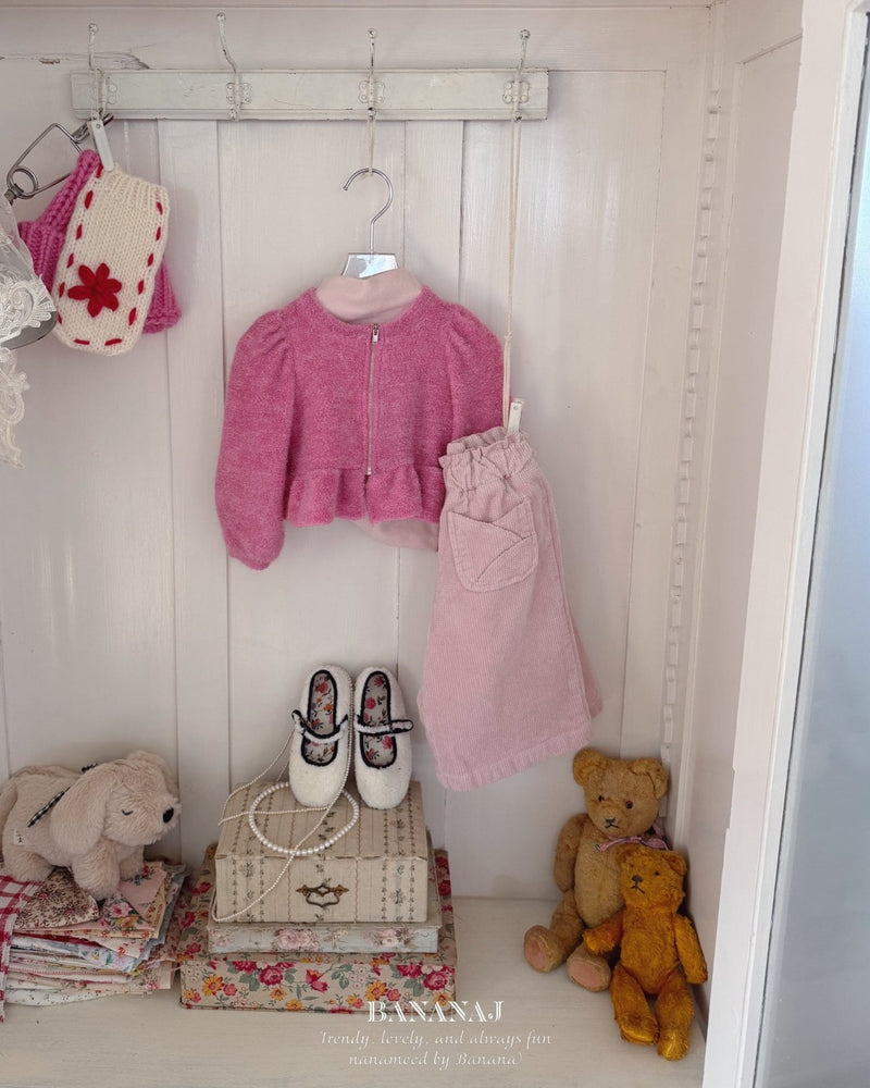 bananaj / moelly zipup cardigan【for kids & jr.】