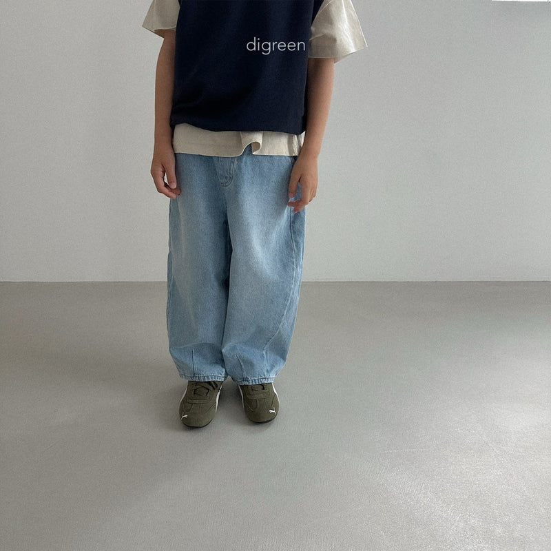 digreen / volume denim pants【for kids】
