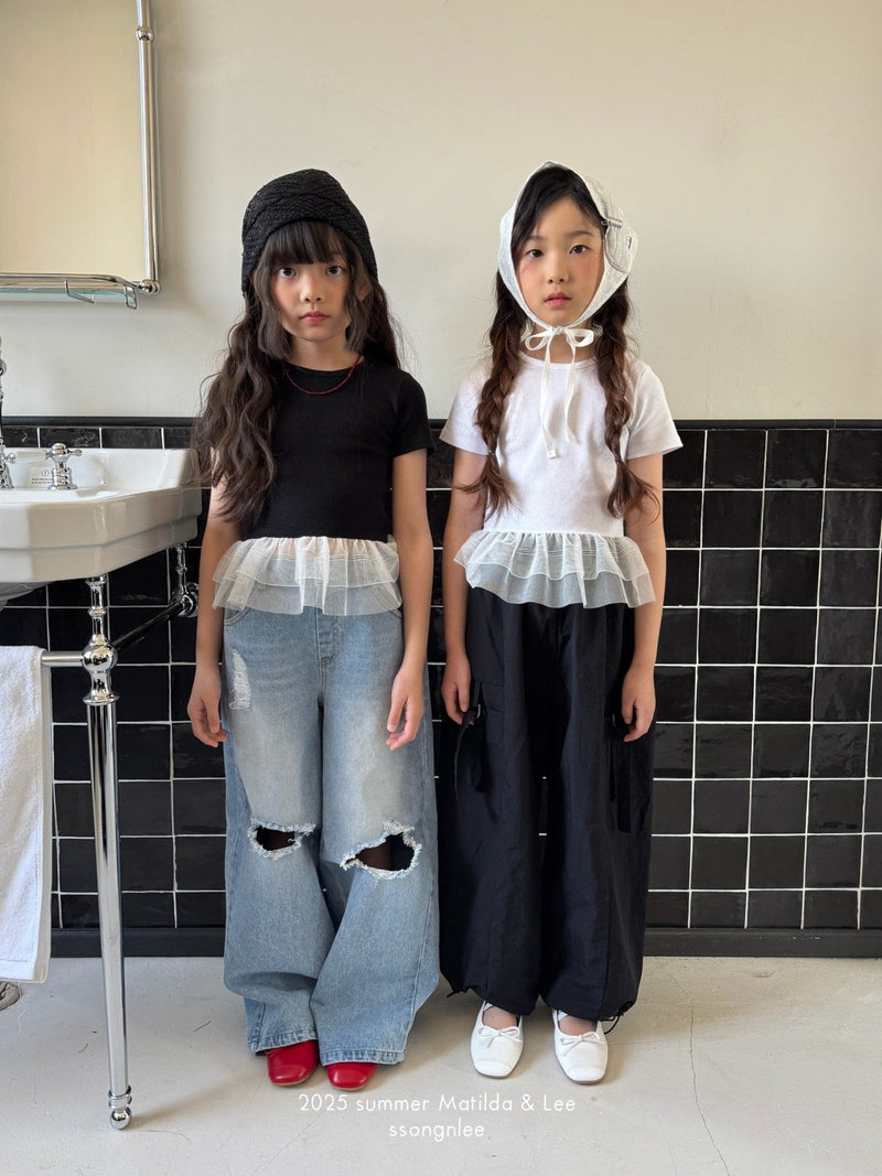 matilda & lee / flow crop tee【for kids&Jr.】