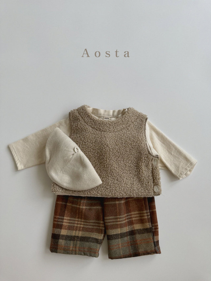aosta / wool check pants