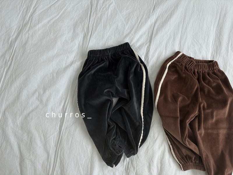 churros / velvet jogger pants 【for kids , jr】