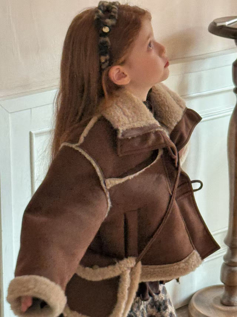 otaly / high neck mouton coat 【for kids , jr】