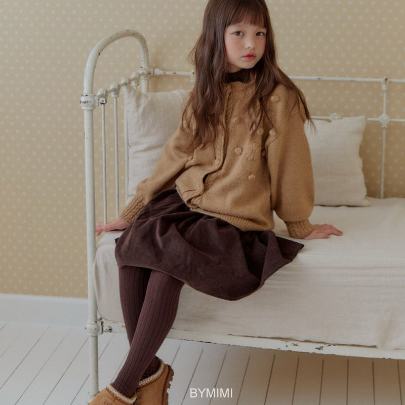 by mimi  / button knit cardigan【for kids , jr】