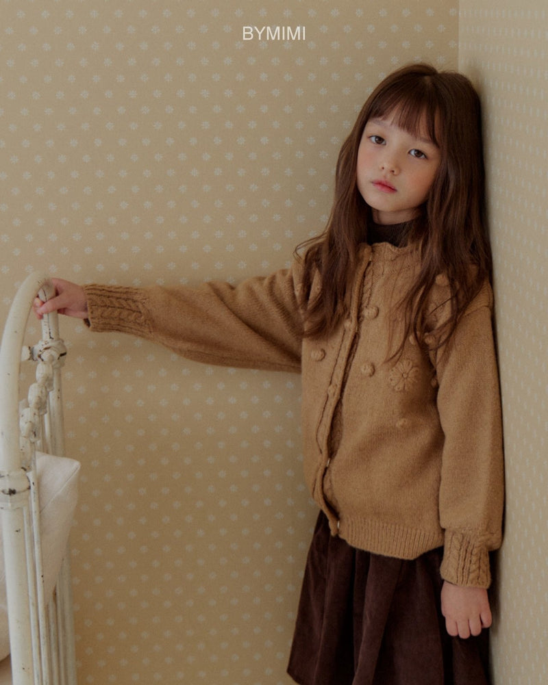 by mimi  / button knit cardigan【for kids , jr】