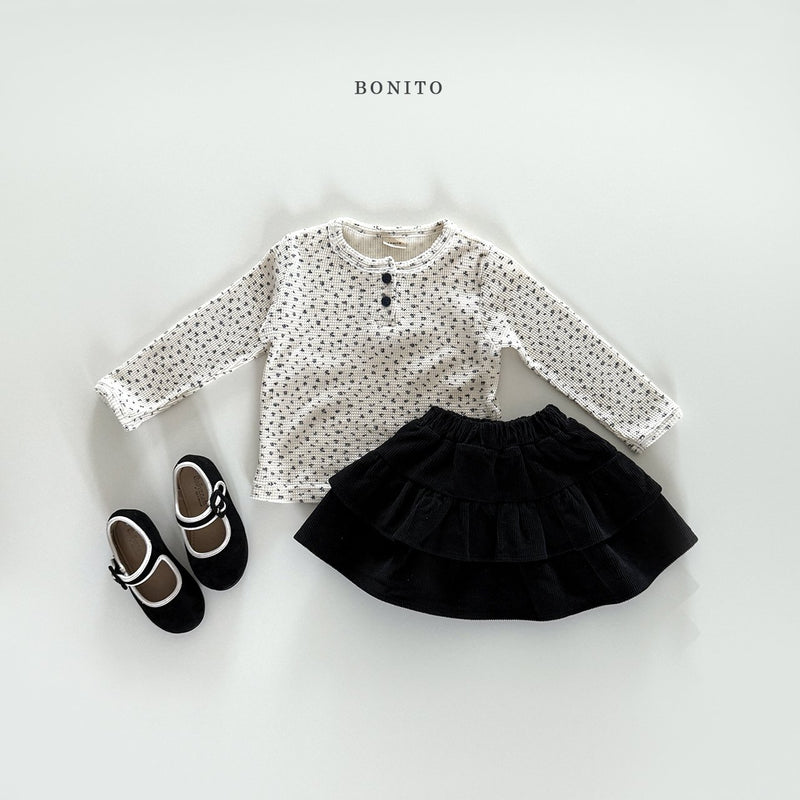 bonito / flower warp lace t【for kids&Jr.】