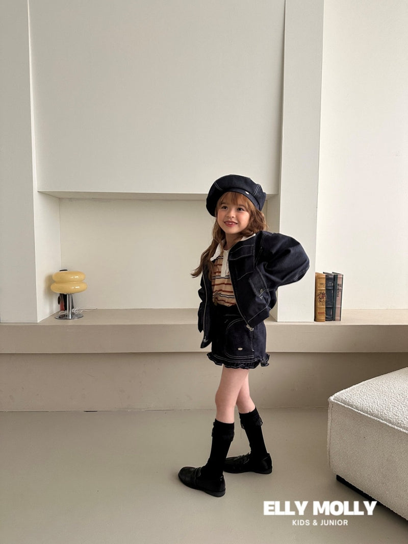 elly molly  / beasac fade crop jacket【for kids, Jr. 】