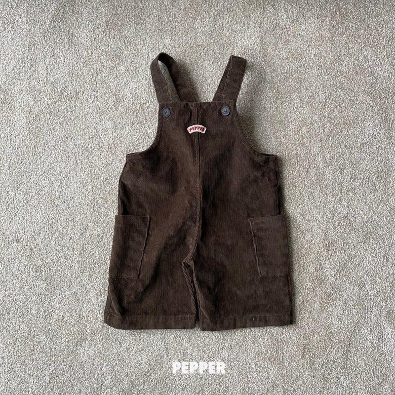 pepper / pepper corduroy overall