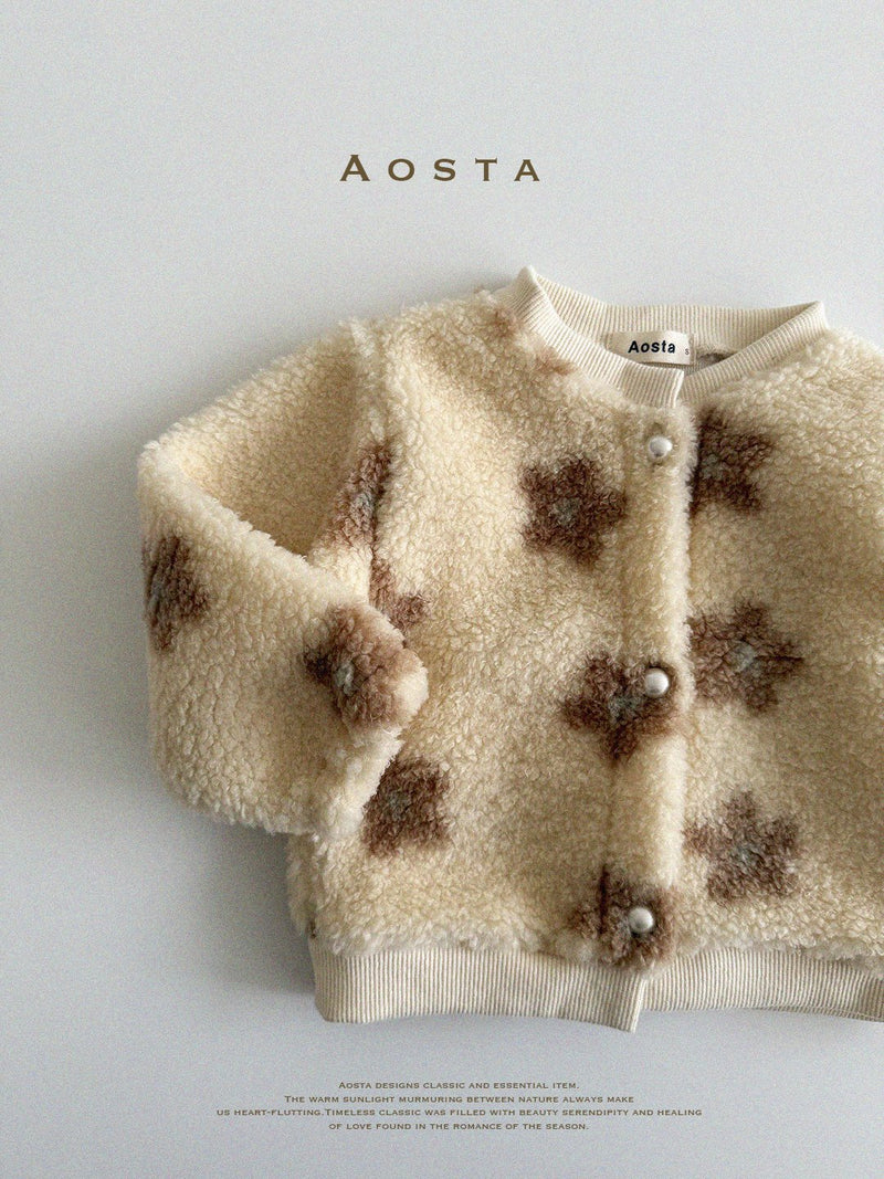 aosta / camellia fur cardigan