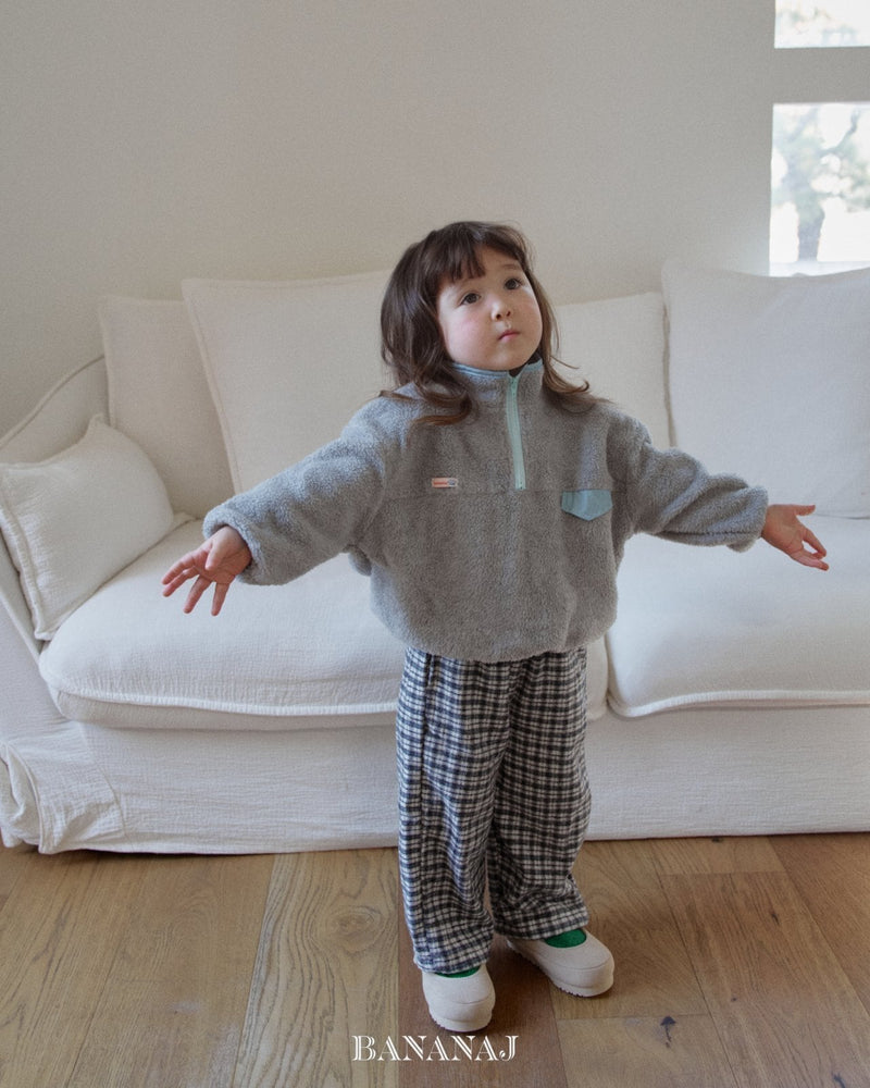 bananaj / cozy check pants【for kids & jr.】