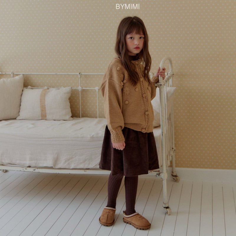 by mimi  / button knit cardigan【for kids , jr】