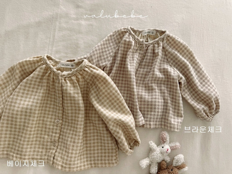 valubebe / pichi check shirt【for baby, kids 】