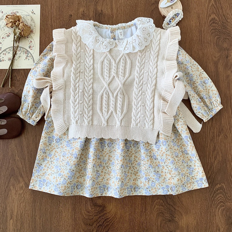 cable knit vest【for kids, jr. 】