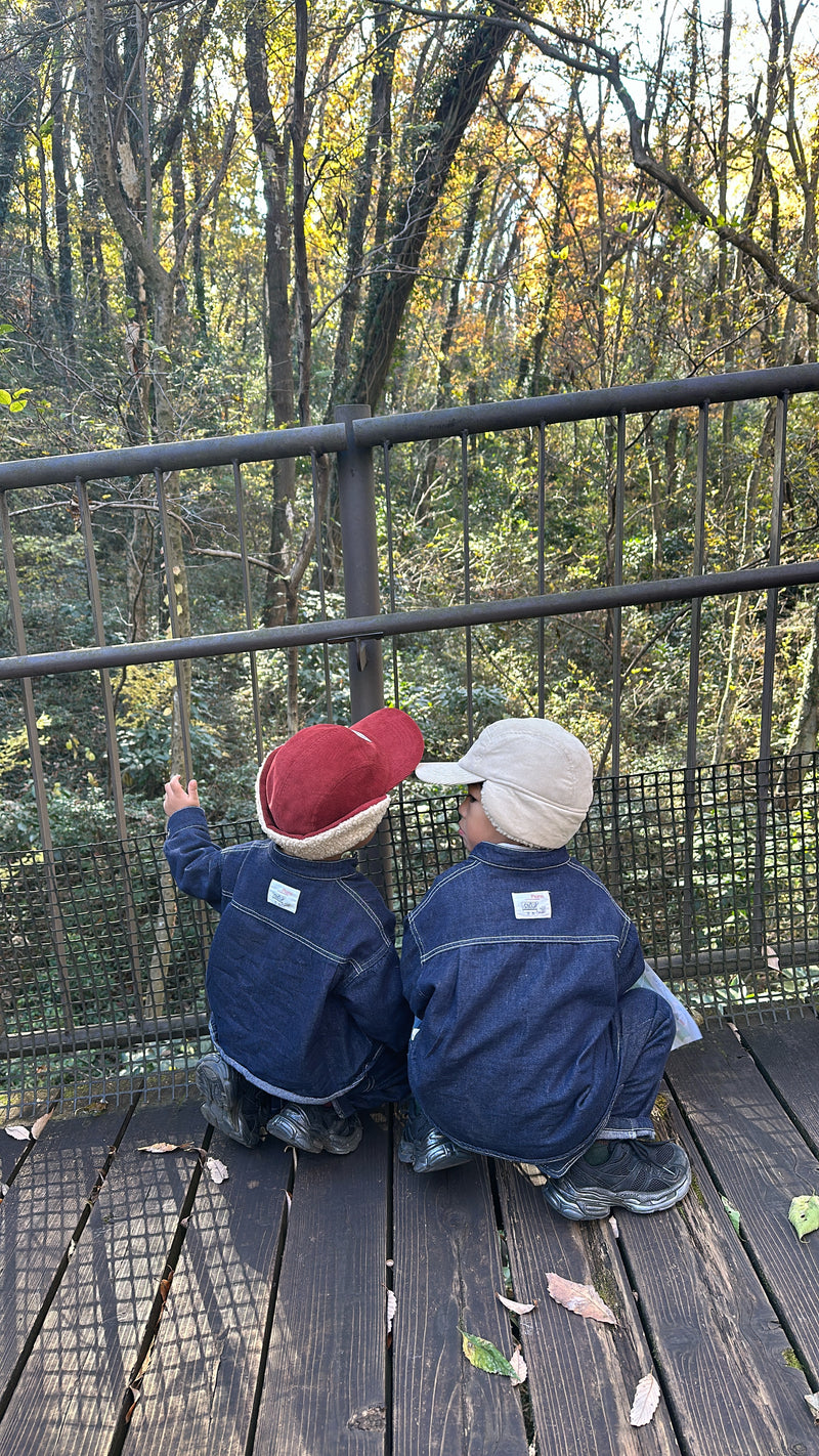 【一部即納 100/120size】indigo denim set up【for kids & jr.】