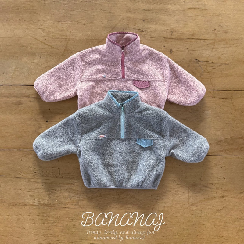 bananaj / foaming half zipup mtm【for kids & jr.】