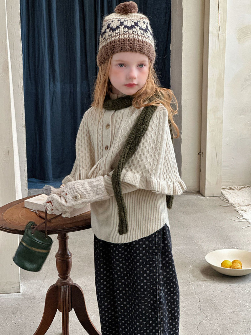 knit mantle coat 【for kids&Jr.】