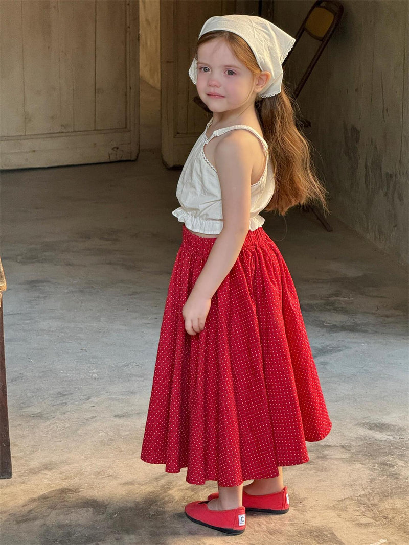 white sleeve-less blouse【for kids, Jr.  】